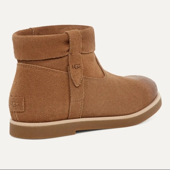 UGG Josefene Cuff Women's Suede Ankle Zip Boots in Chestnut Size 7.5 - Picture 1 of 16